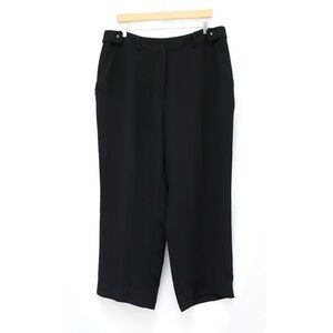 Black Plus Size Straight Leg Pants 18 Business Office Classic SC Collection Woma
